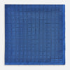 View 3 of product Geometric Blue Pocket Square in Silk