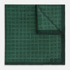 View 1 of product Geometric Green Pocket Square in Silk