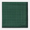 View 3 of product Geometric Green Pocket Square in Silk