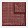 View 1 of product Geometric Burgundy Pocket Square in Silk