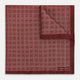 Geometric Burgundy Pocket Square in Silk