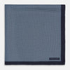 View 3 of product Polka dot Navy Pocket Square in Silk
