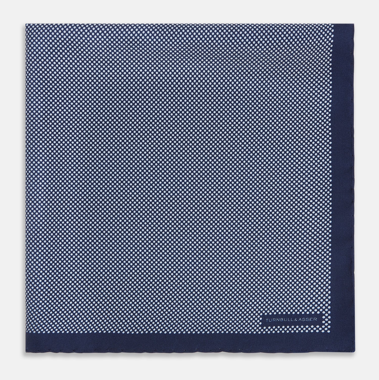 View 3 of product Polka dot Denim Pocket Square in Silk