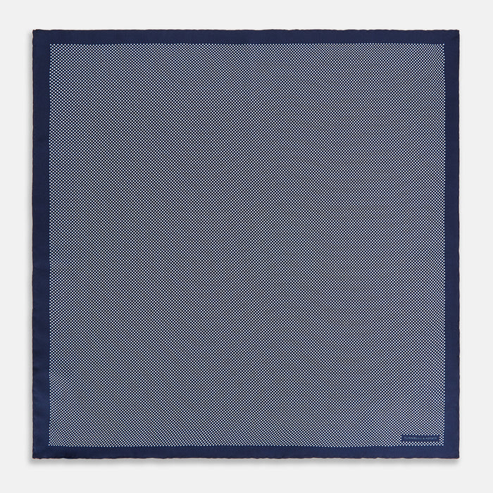 Polka dot Denim Pocket Square in Silk Image 3