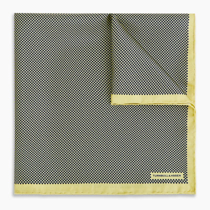 Polka dot Yellow Pocket Square in Silk Image 4