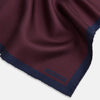 View 2 of product Polka dot Burgundy Pocket Square in Silk