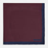 View 3 of product Polka dot Burgundy Pocket Square in Silk
