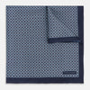 View 1 of product Geometric Navy Pocket Square in Silk