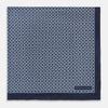 View 3 of product Geometric Navy Pocket Square in Silk