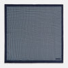 View 4 of product Geometric Navy Pocket Square in Silk