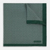 View 1 of product Geometric Green Forest Green  Pocket Square in Silk