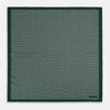 View 5 of product Geometric Green Forest Green  Pocket Square in Silk