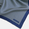 View 2 of product Geometric Blue Pocket Square in Silk