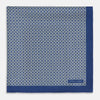 View 3 of product Geometric Blue Pocket Square in Silk