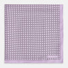 View 3 of product Geometric Lilac Pocket Square in Silk
