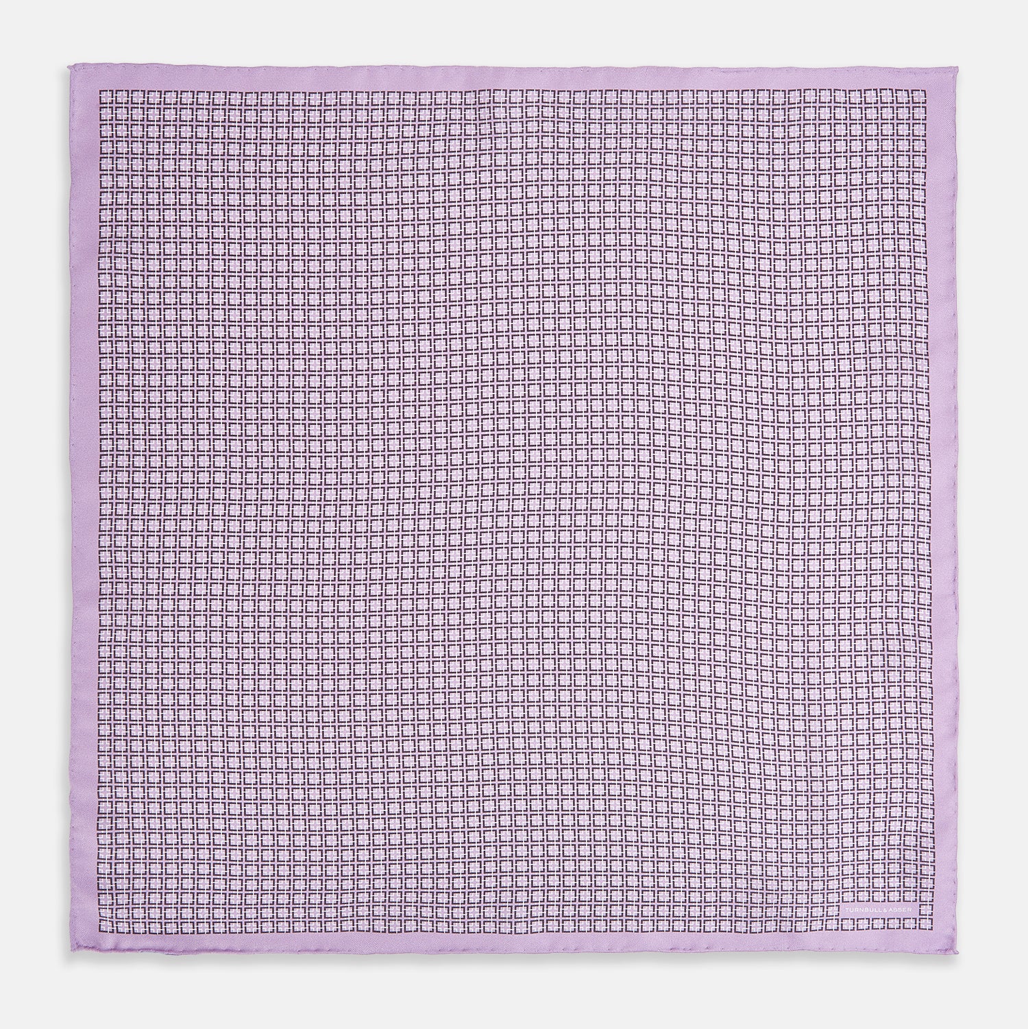 View 4 of product Geometric Lilac Pocket Square in Silk