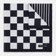 Chequered Navy on Navy Frame Pocket Square in Silk
