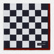 Chequered Navy on Red Frame Pocket Square in Silk