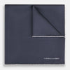 View 1 of product GREY AND ECRU PIPED SILK POCKET SQUARE