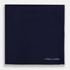 View 3 of product Navy Piped Silk Pocket Square