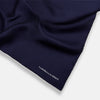 View 2 of product Navy Piped Silk Pocket Square