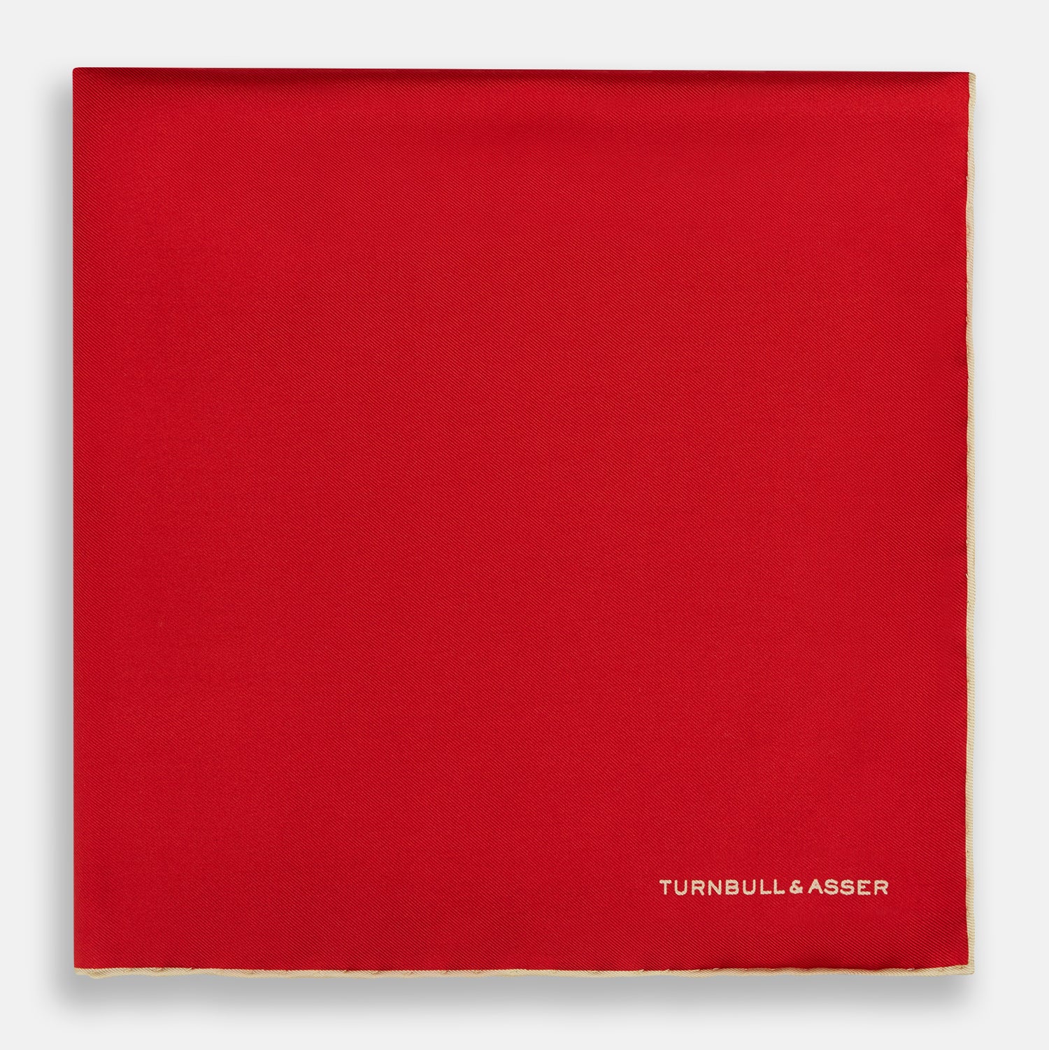 View 3 of product RED AND GOLD PIPED SILK POCKET SQUARE
