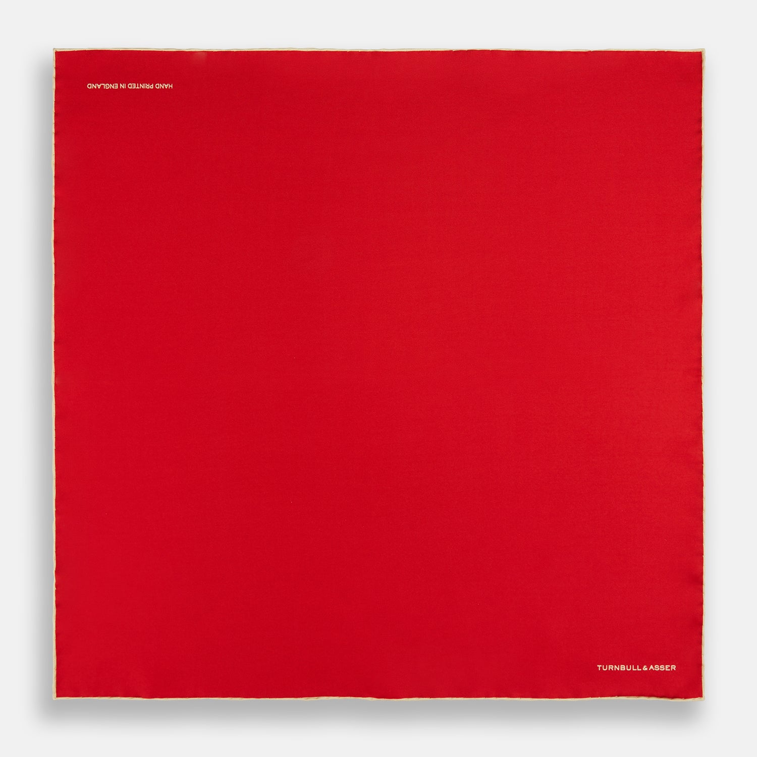 View 4 of product RED AND GOLD PIPED SILK POCKET SQUARE
