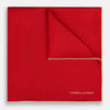 View 1 of product RED AND GOLD PIPED SILK POCKET SQUARE
