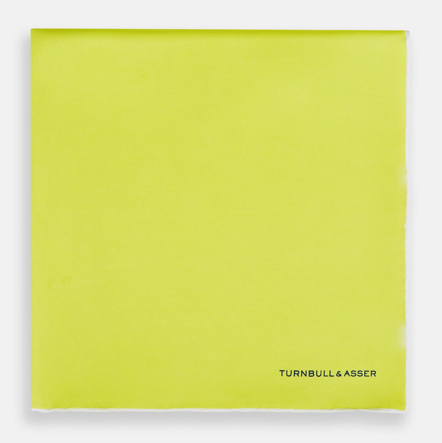 View 3 of product Canary Yellow Piped Silk Pocket Square