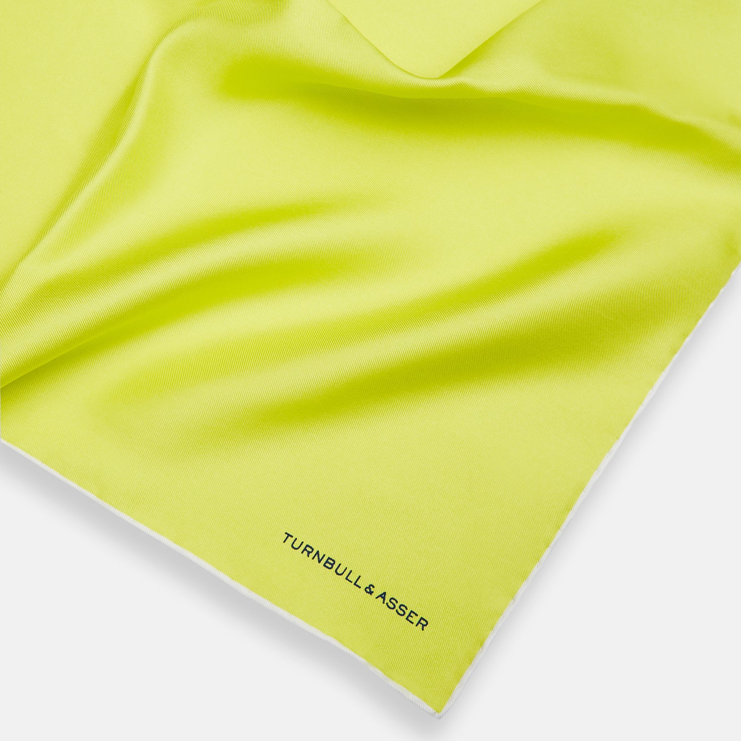 View 2 of product Canary Yellow Piped Silk Pocket Square