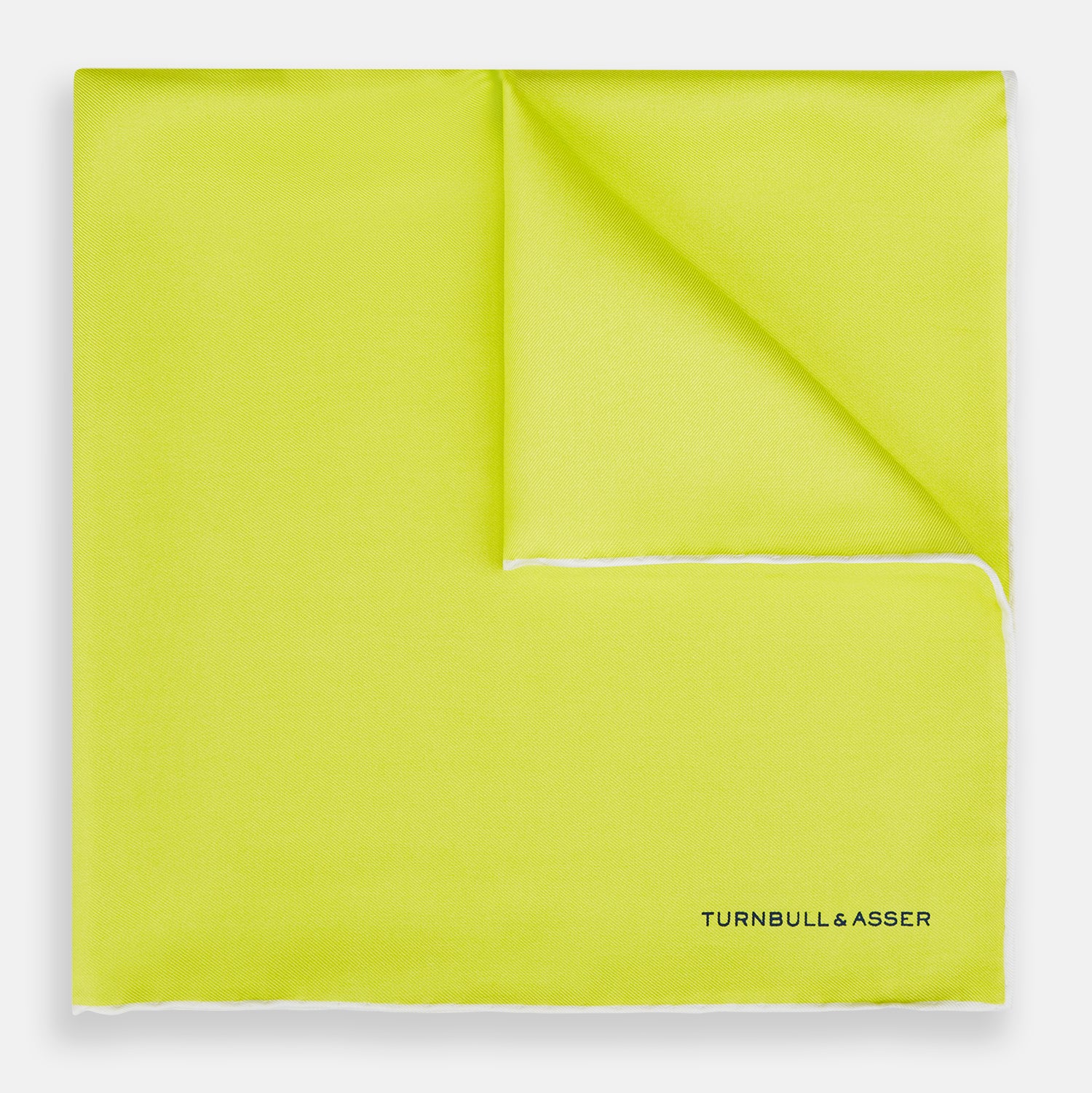 View 1 of product Canary Yellow Piped Silk Pocket Square