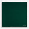 View 4 of product FOREST GREEN AND ECRU PIPED SILK POCKET SQUARE