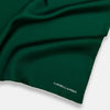 View 2 of product FOREST GREEN AND ECRU PIPED SILK POCKET SQUARE