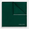 View 1 of product FOREST GREEN AND ECRU PIPED SILK POCKET SQUARE