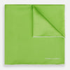 View 1 of product LIME GREEN AND ECRU PIPED SILK POCKET SQUARE