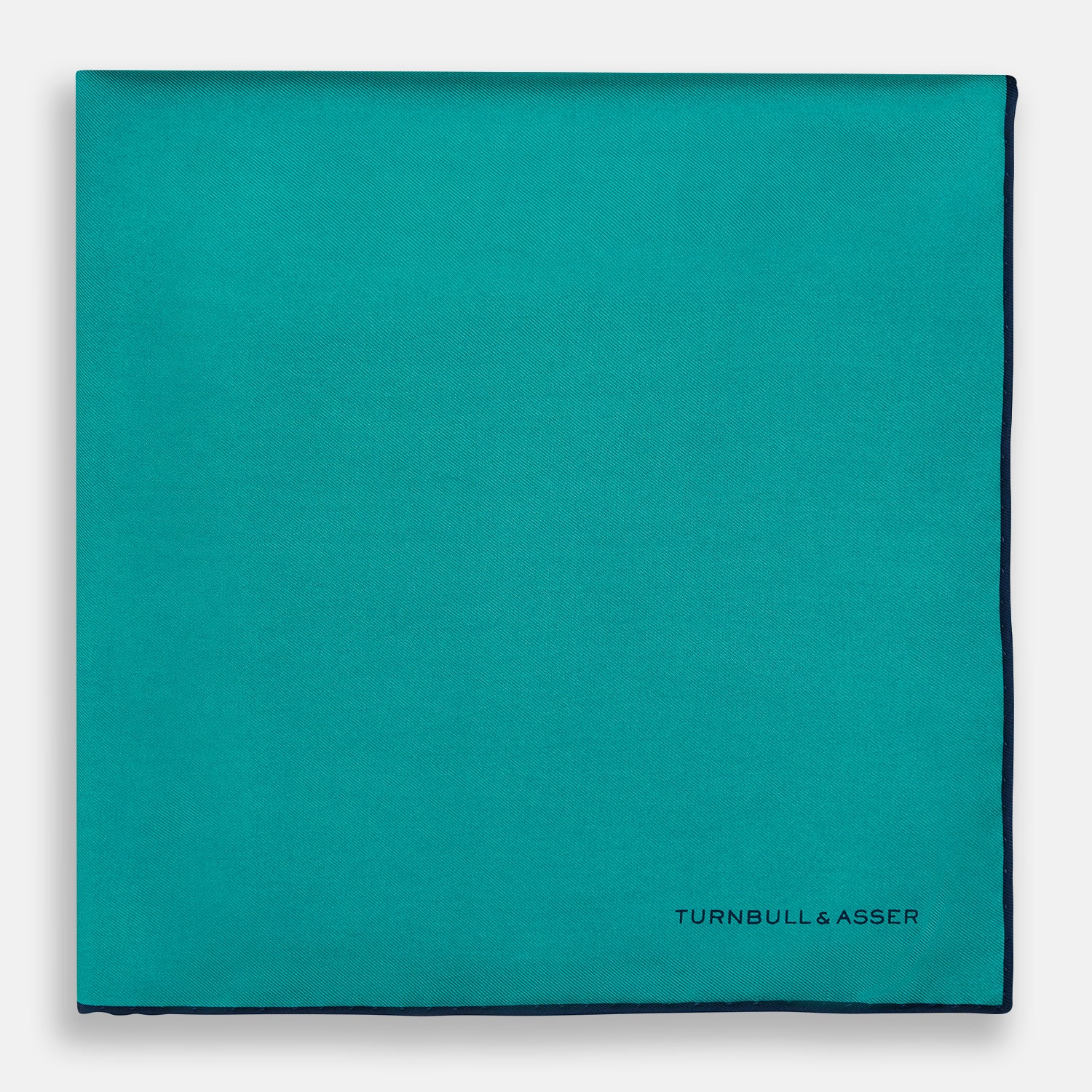 View 3 of product Turquoise Piped Silk Pocket Square
