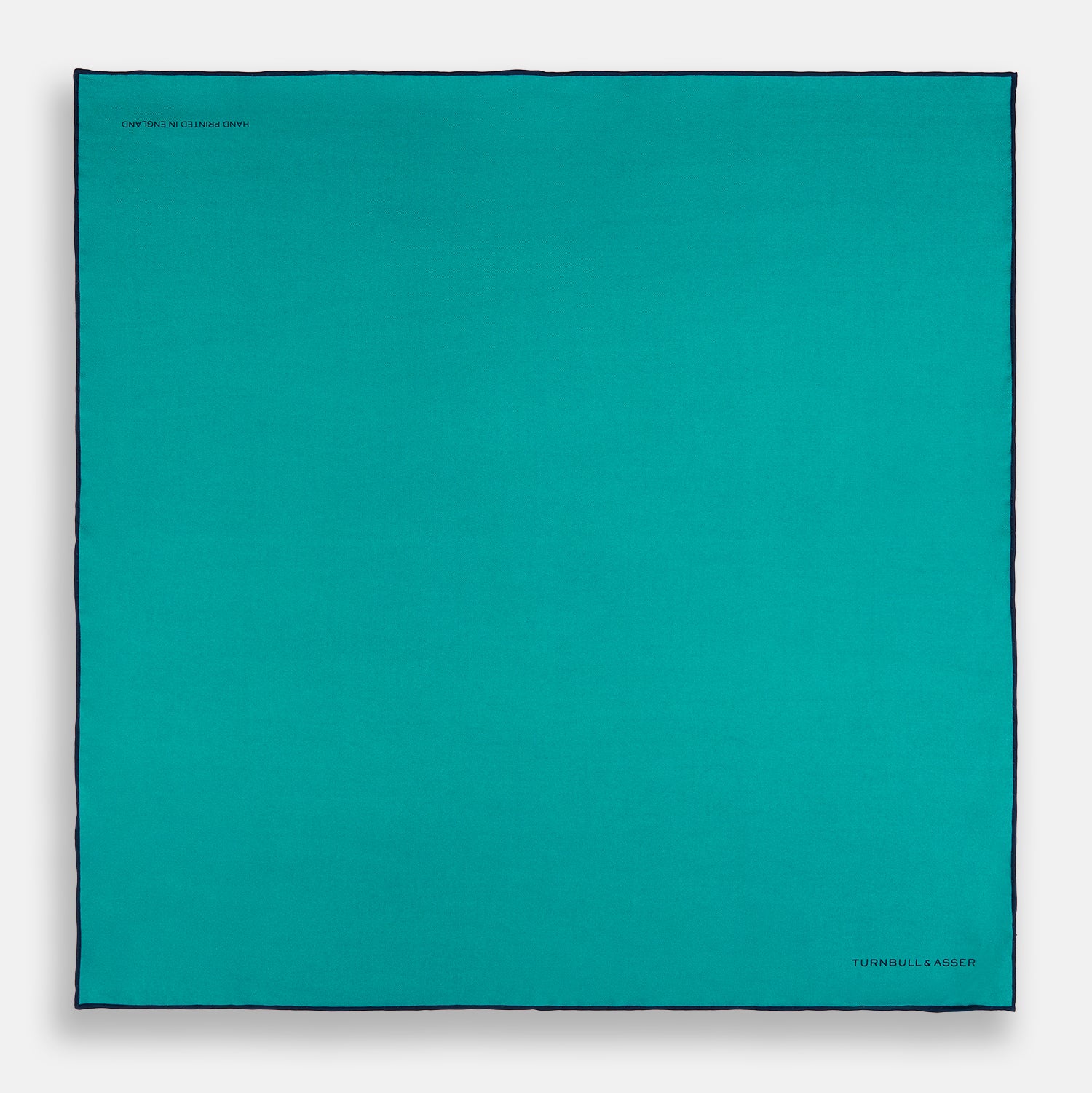 View 4 of product Turquoise Piped Silk Pocket Square