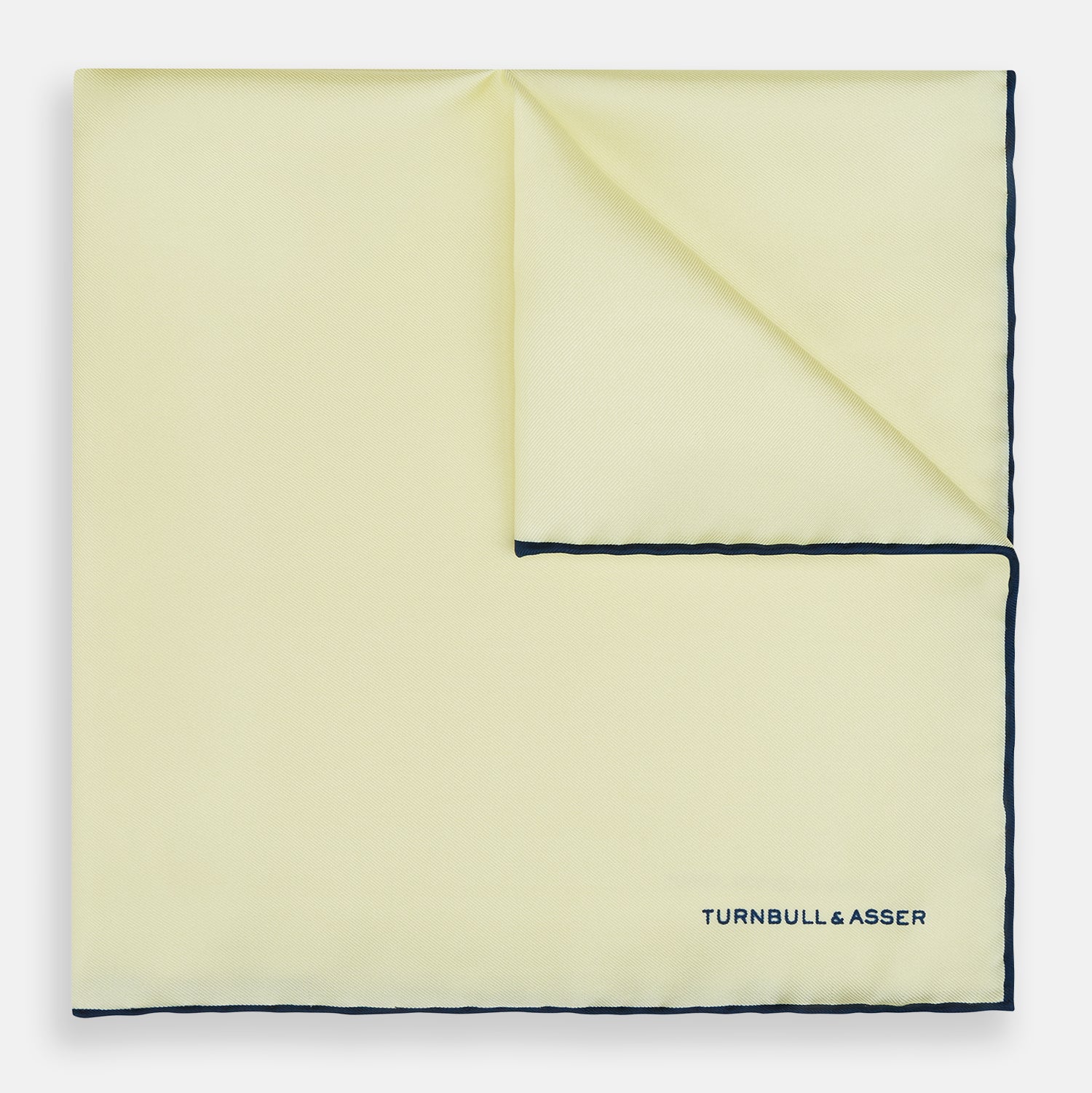 View 1 of product GOLD AND NAVY BLUE PIPED SILK POCKET SQUARE