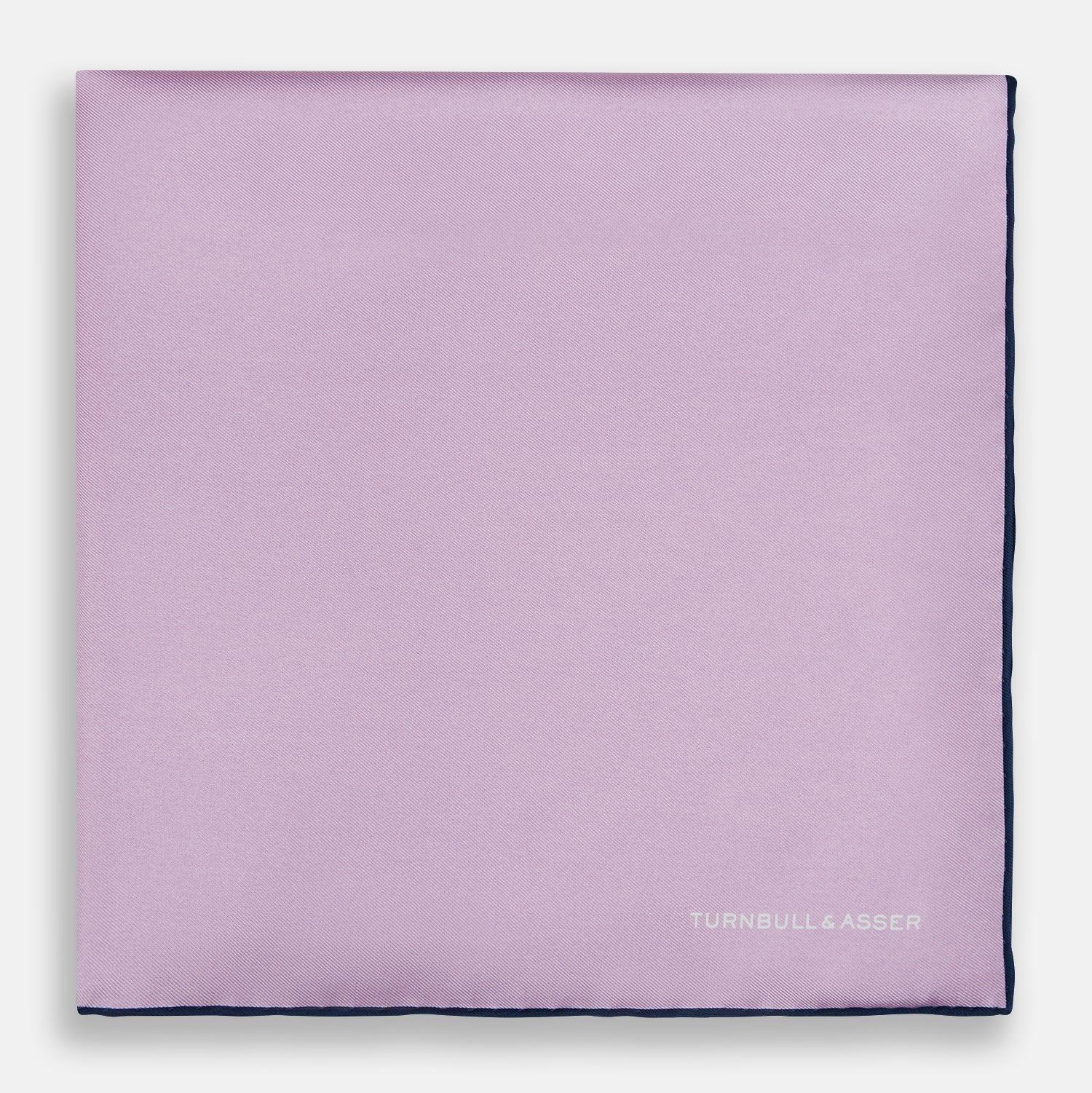 Lilac Piped Silk Pocket Square