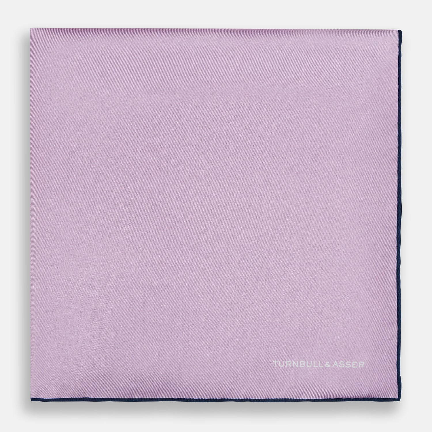 View 3 of product Lilac Piped Silk Pocket Square
