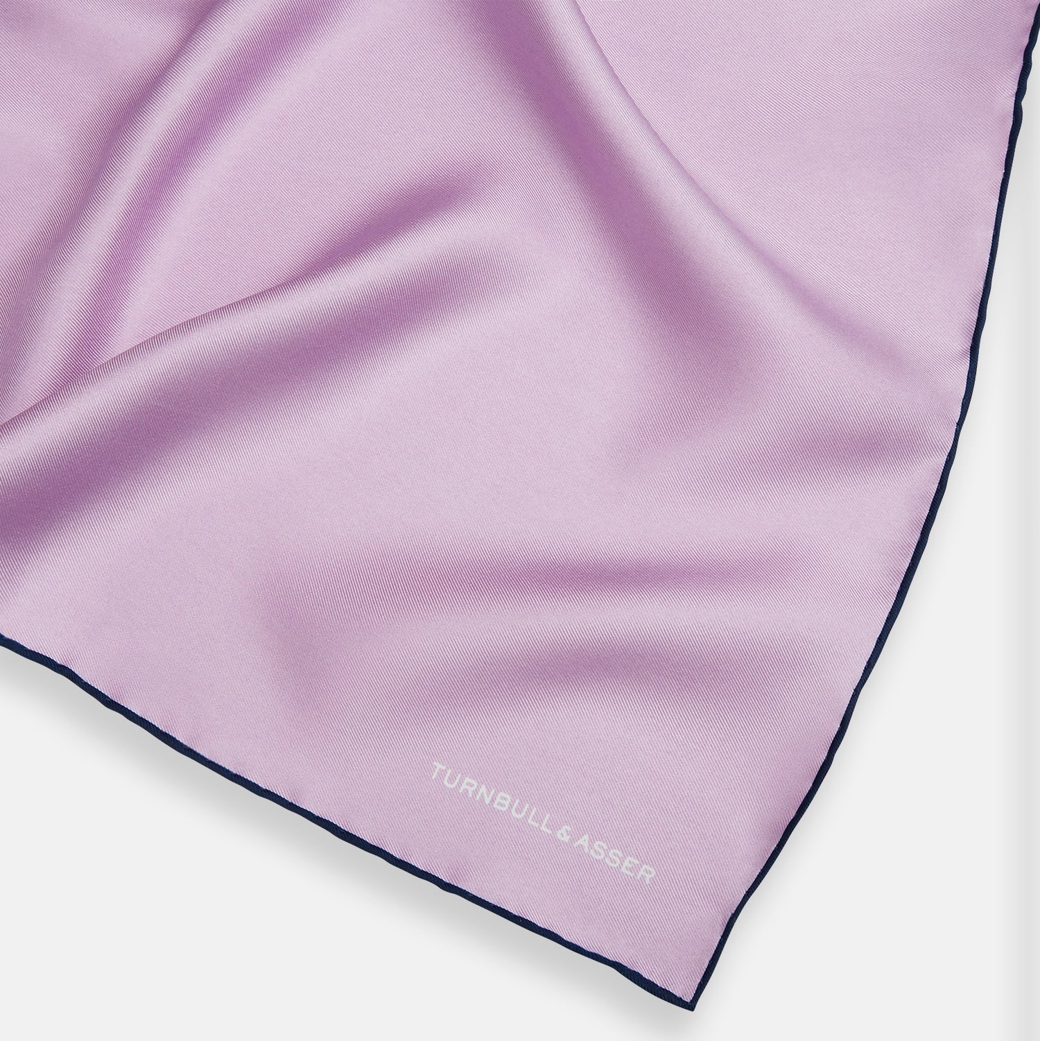 View 2 of product Lilac Piped Silk Pocket Square