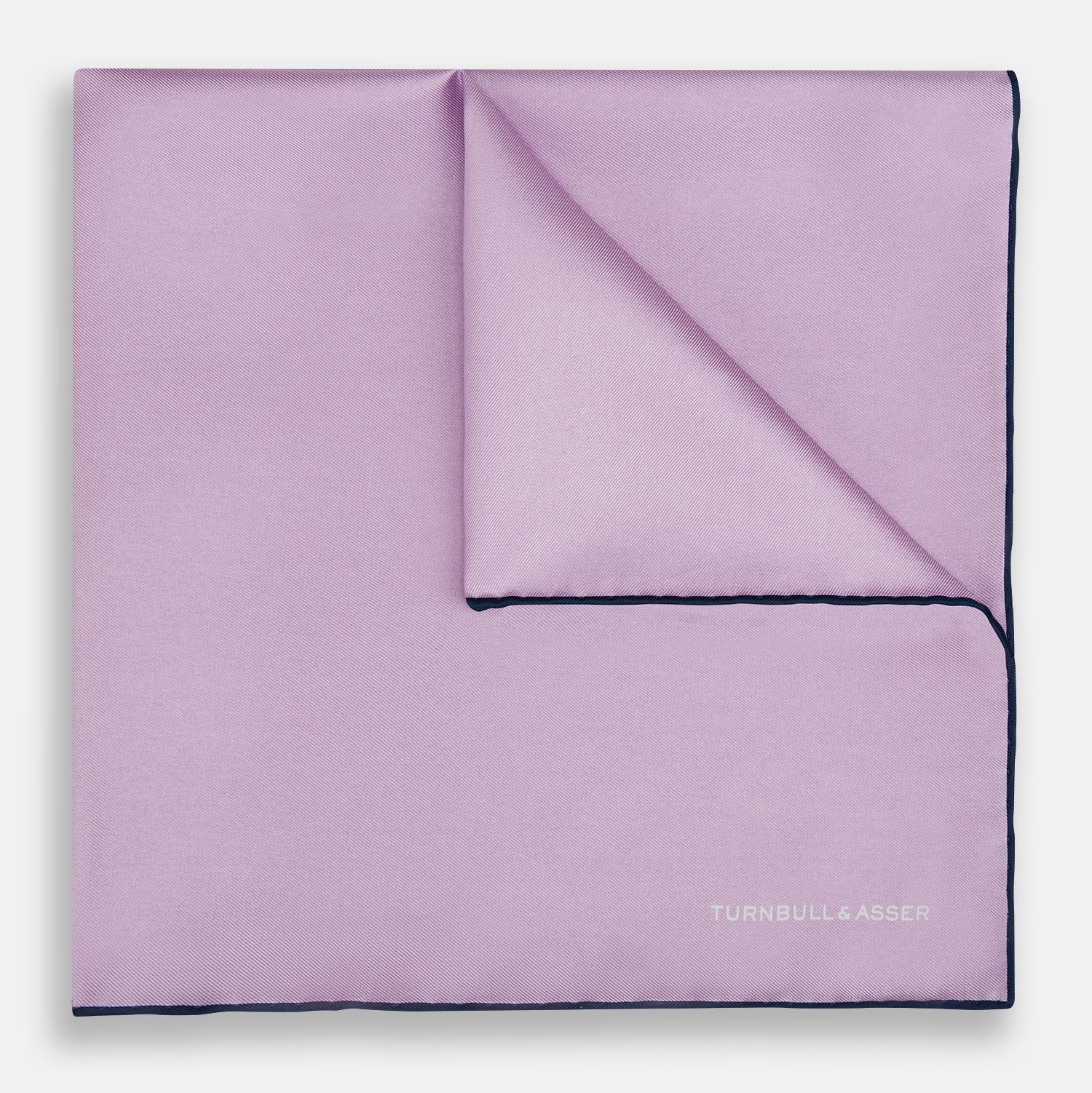 View 1 of product Lilac Piped Silk Pocket Square
