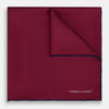 View 1 of product Mauve Piped Silk Pocket Square
