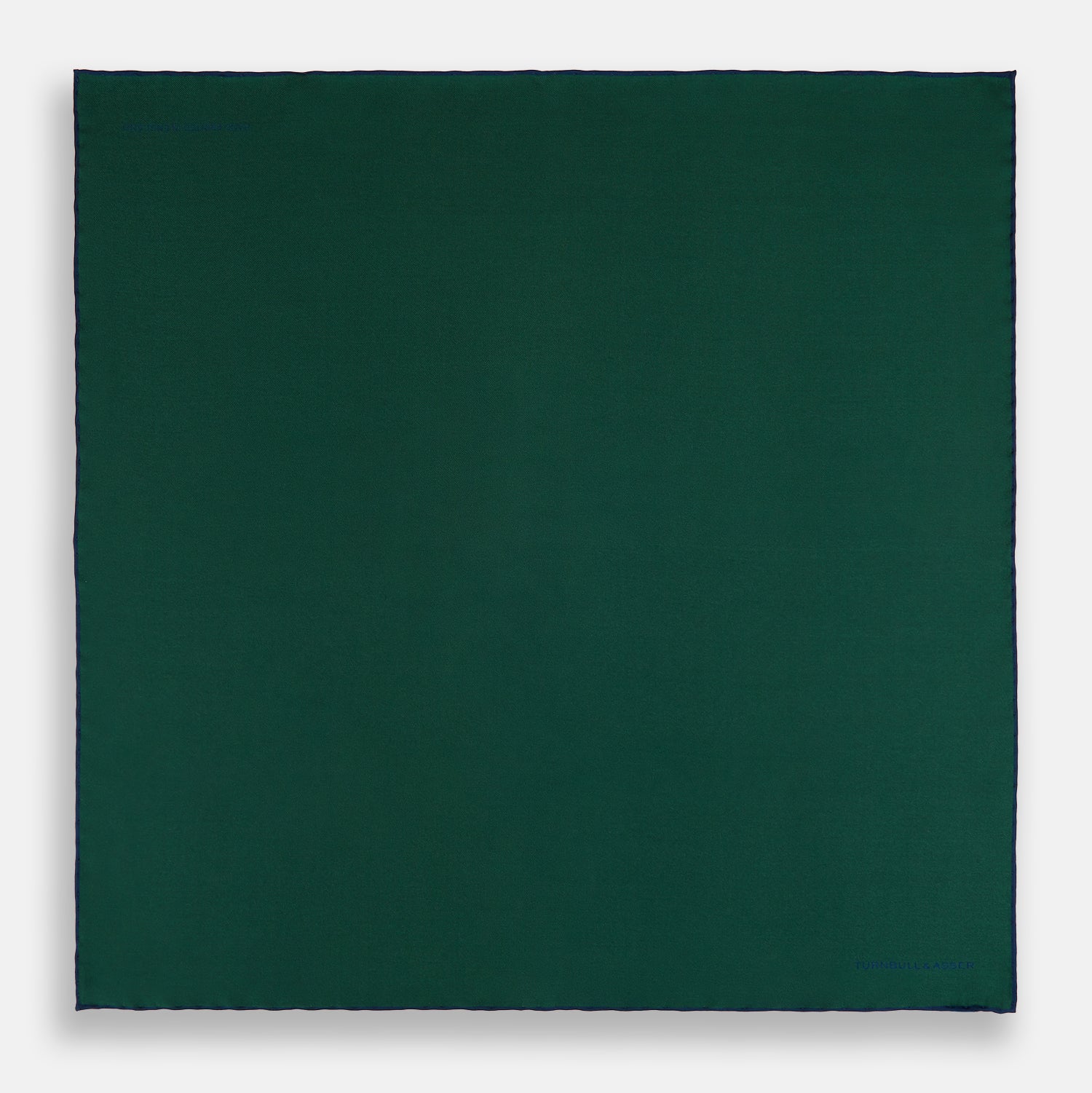 View 4 of product Petrol Green Piped Silk Pocket Square