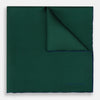View 1 of product Petrol Green Piped Silk Pocket Square