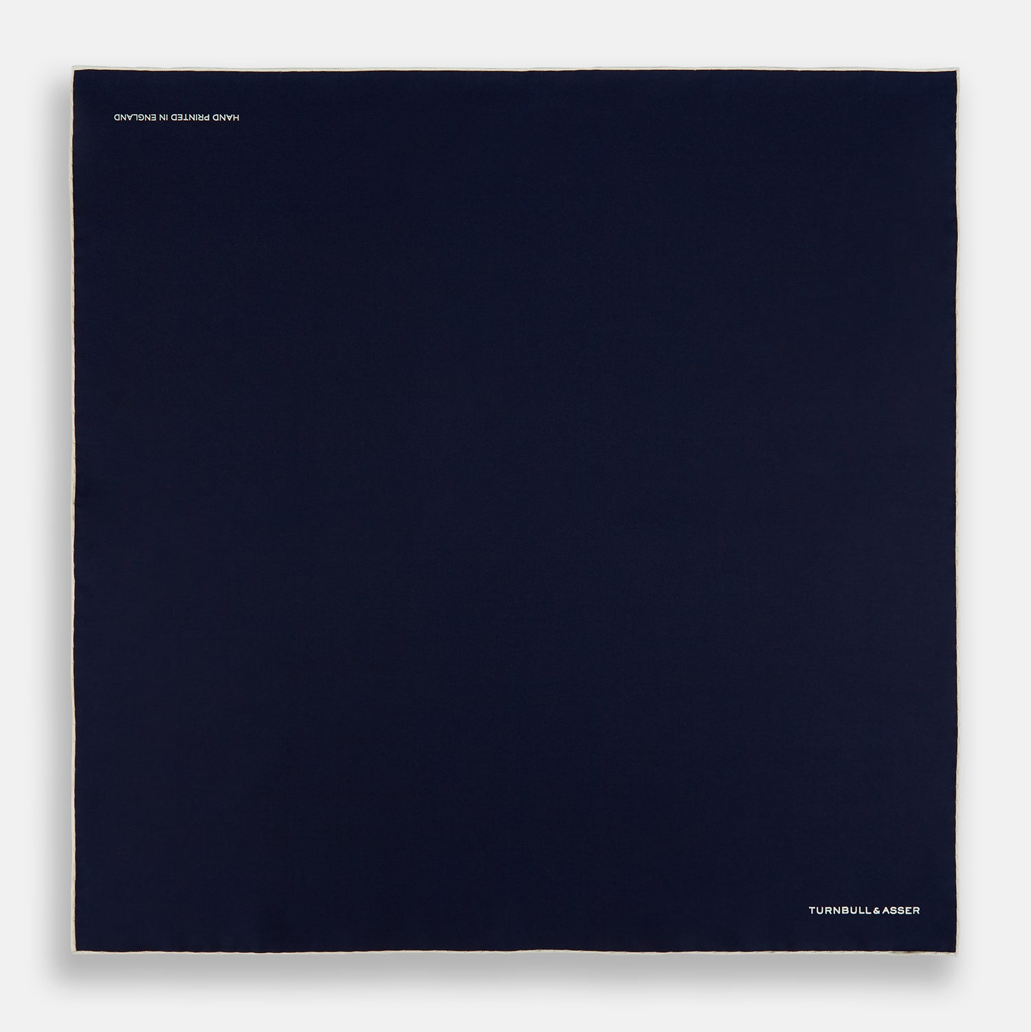 View 4 of product Dark Blue Piped Silk Pocket Square