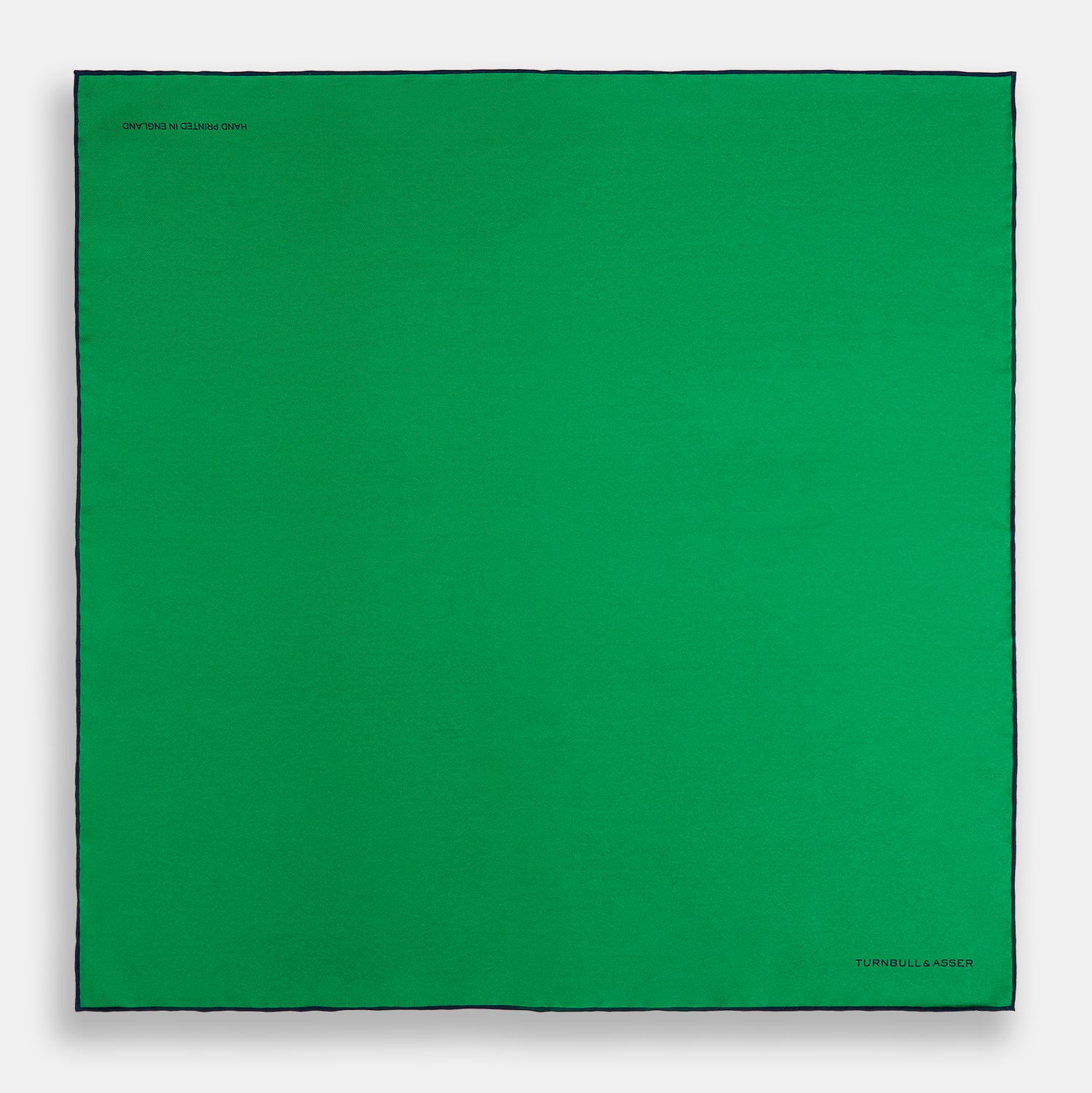 View 4 of product Green Piped Silk Pocket Square