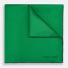 Green Piped Silk Pocket Square