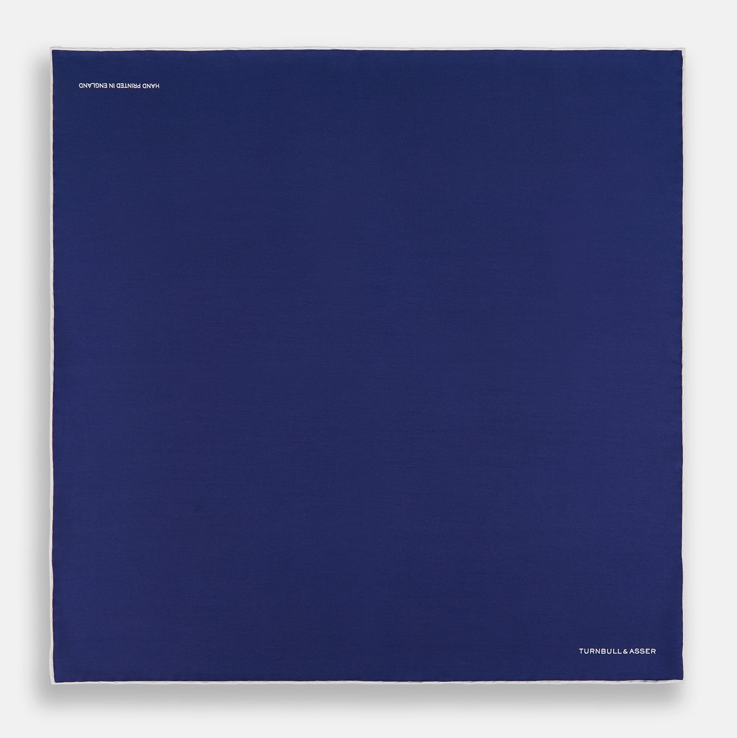 View 4 of product Mid Blue Piped Silk Pocket Square