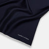 View 2 of product Midnight Blue Piped Silk Pocket Square